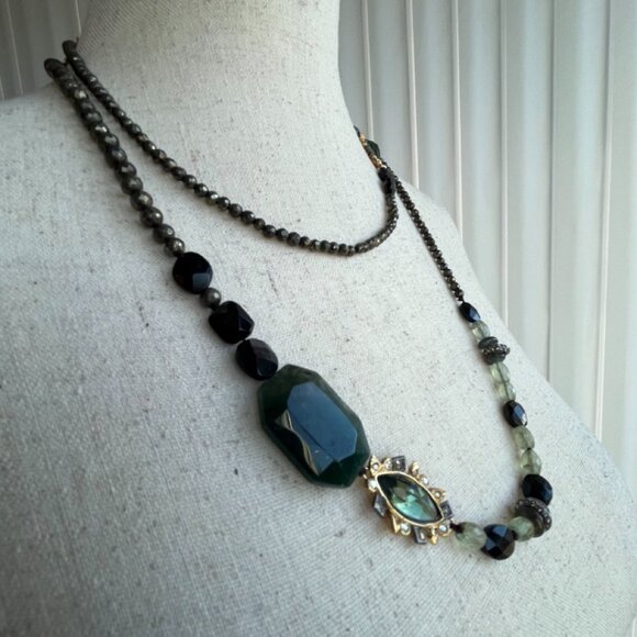 NWT ALEXIS BITTAR 50" Crystal & Stone Station Necklace - Picture 9 of 10